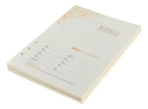 A5 Carpeta De 6 Anillos Papel De Relleno Del Planificador