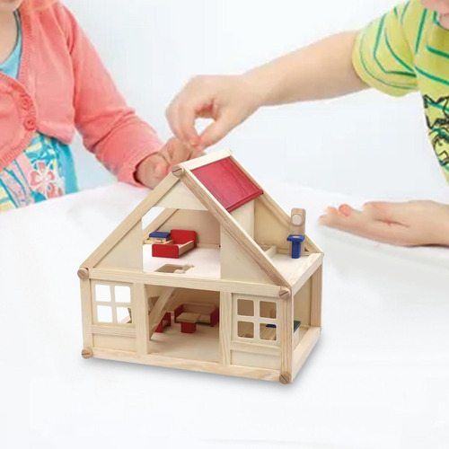 Casa De Muñecas De Madera, Juego De Simulación, Casa De