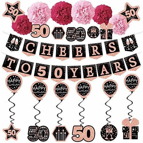 Decoraciones De 50 Cumpleaños Para Mujeres - (paquete De 21)