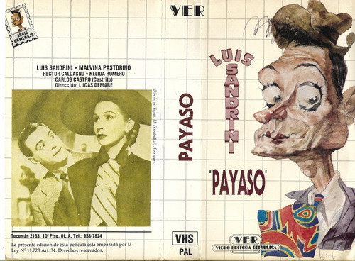 Payaso Vhs Luis Sandrini Malvina Pastorino