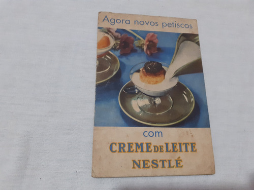 Folder Livreto Antigo Creme Leite Nestlé