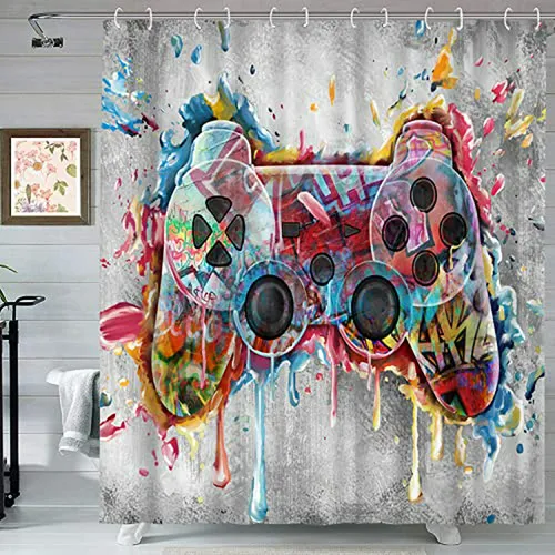 Cortina De Ducha Gamer Para Niños Y Adolescentes