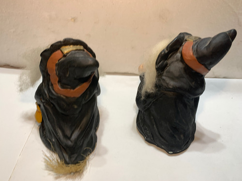 2 Brujas Ancianas Cerámica Para Adornar ! Negro