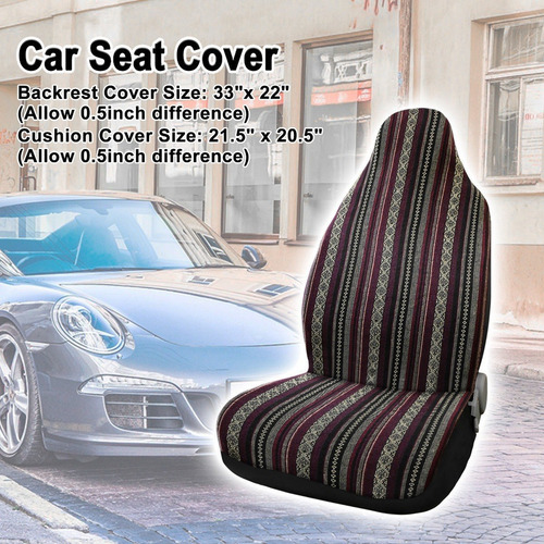 Funda De Asiento Delantera Con Rayas Universal De Coche Suv
