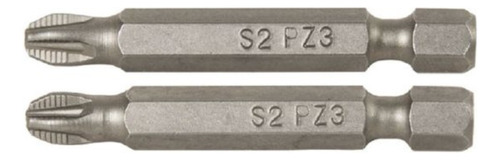 Set De 10 Puntas Magneticas Pozidrv 1/4 Pz3 50mm Industrial