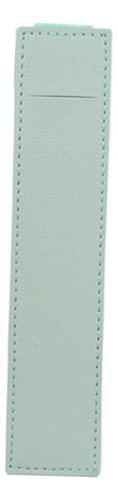 Estuche De Lápices De Cuero Pu Con Portalápices Azul Claro