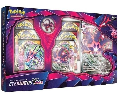 Jogo Cartas Box Pokémon Coleção Premium Eternatus Vmax Copag