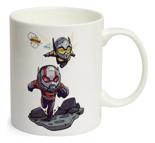 Caneca Branca Presente Café Sf2 Homem Formiga Vespa Herói