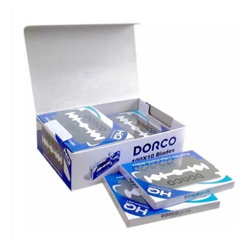 Milar Navaja Dorco Azul Doble Filo Acero Inoxidable 1000 Pz