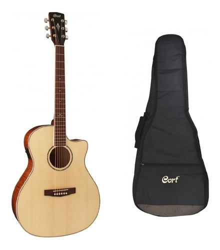 Guitarra Electro Acustica Cort Ga-ff Natural. Fishman. Funda