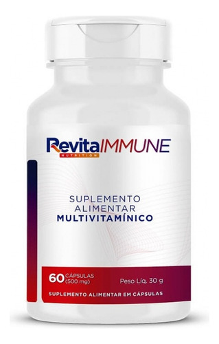 Suplemento Multivitamínico Para Imunidade Revita Immune 60cp Sabor Sem Sabor