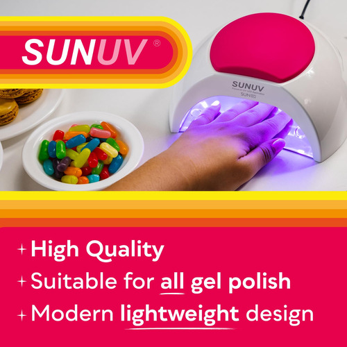 Lámpara De Uñas Uv Sunuv Sun2c De 48 W Con 4 Ajustes De Temp
