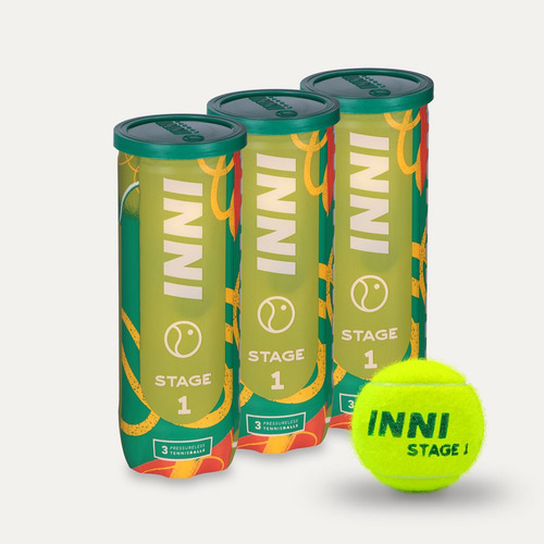 Tubo De Bola De Tênis Inni Stage 1 I Pack Com 3 Tubos