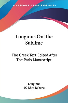 Libro Longinus On The Sublime: The Greek Text Edited Afte...