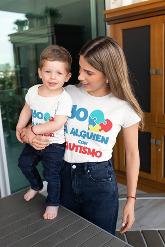 Pack 2 Polera Autismo Madre E Hijo O Hija Algodon Estampadas