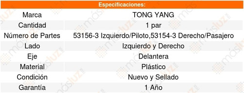 Set 2 Tolvas/loderas Salpicaderas Delantera Mustang 05_09