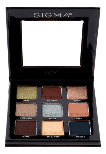 Paleta De Sombras De Ojos Sigma Ivy Con 9 Sombras De Ojos Pa