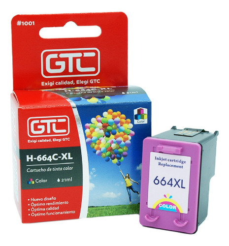 Cartucho Alternativo Gtc Para Hp 664xl Color 2135 3635 4535