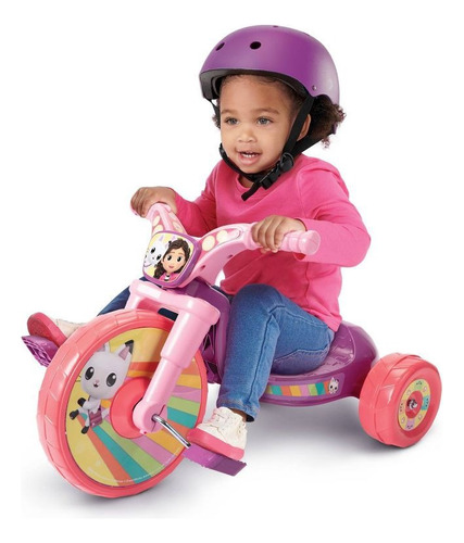 Triciclo Para Bebes Gabbys Dollhouse Fly Wheels Original. Color Rosa claro