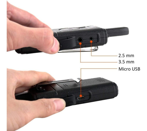 Rádio Walkie Talkie Mini Dual Ptt Recarregável Retevis Rt18