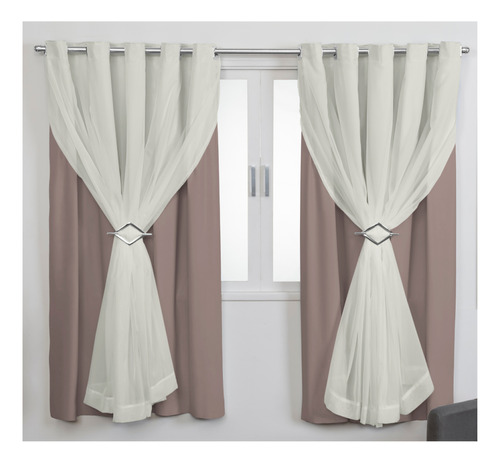 Cortina Blecaute Pvc Com Voal Para Salao De Beleza 260x210