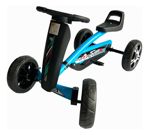 Quadriciclo Com Pedal Confortável Estimula O Equilíbrio Leve Cor Azul