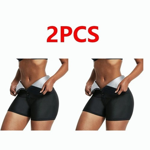 Pantalones Cortos De Neopreno Para Mujer, Efecto Sauna, 2 Pi