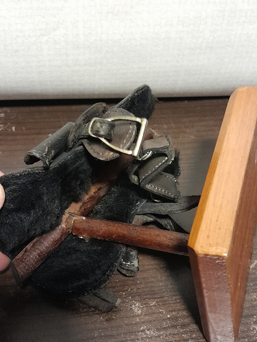 Adorno Artesanal Antiguo Pequeña Montura Caballo Cuero (Usado)