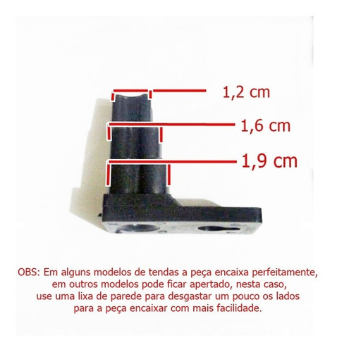 Kit 4 Sapatas Plasticas Pé Tenda Gazebo Peças Mor Belfix