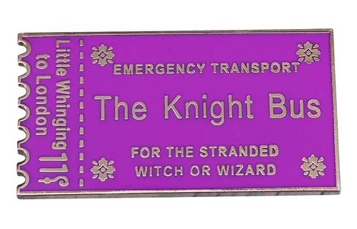 Pin Harry Potter Hogwarts Boleto Autobus Wizard Londres Bus