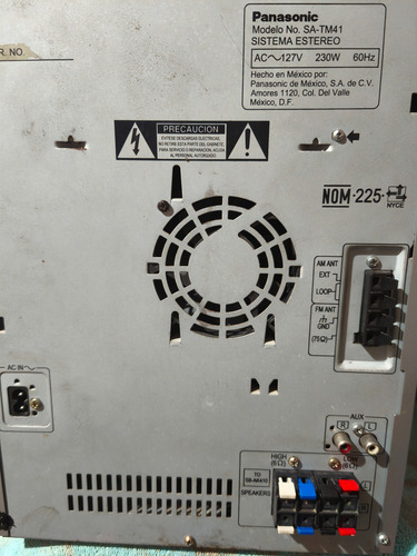Minicomponente Panasonic Sa-tm41 Plateado (Usado)