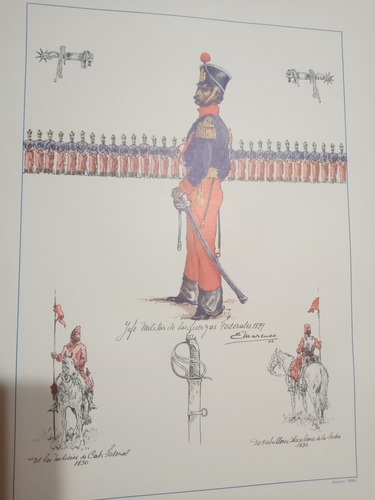  Lamina Marenco Jefe Militar Fuerzas Federales 1839 - 1967