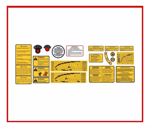 LS Máquinas  Jogo De Decalque Trator Massey Ferguson 55x