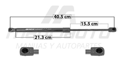 Amortiguador 5ta Puerta Duster 2010 - 2015 Der = Izq Mnj