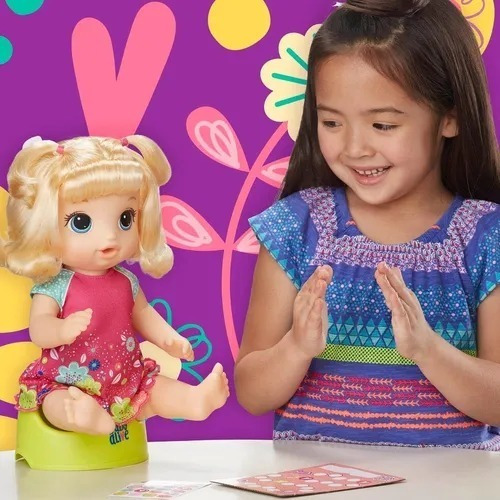 Imagen 3 de 4 de Baby Alive Muñeca Bebé Va Al Baño Rubia