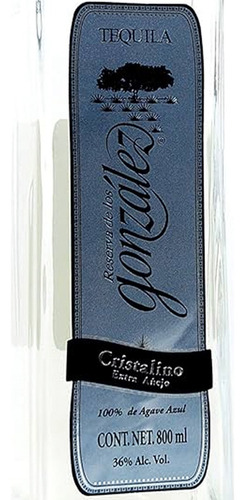 Paquete De 3 Tequila Reserva De Los Gonzalez Cristalino 800