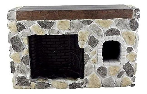 Dollhouse Miniatura Fieldstone Chimenea Vestidor