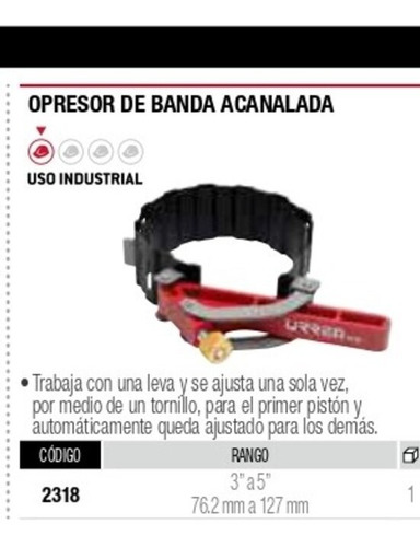 Opresor De Anillos 3-5 Acanadado 2318 Urrea