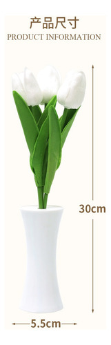 Luz Nocturna Decorativa De Tulipán De Flores Artificiales