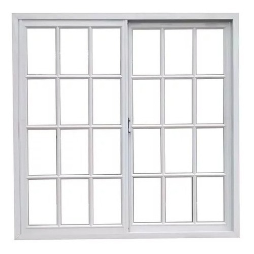 Ventana Aluminio Vidrio Repartido 120x100 Blanco Herrero