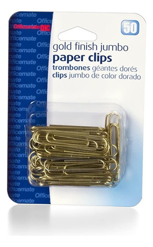 Officemate Oci Oro Clips De Papel De Tono, Jumbo 50 Pk, (309