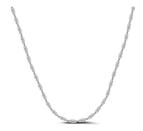 Cadena Collar Singapur Para Mujer En Plata Italiana 925
