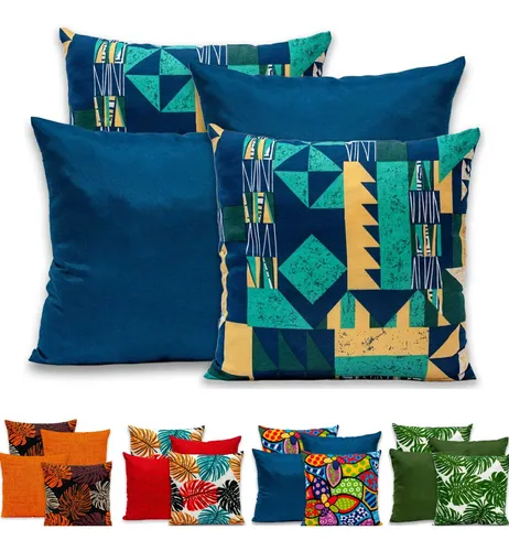 comprar Capas De  Almofada Decorativa 40x40 Para Sofá Kit Com 4 