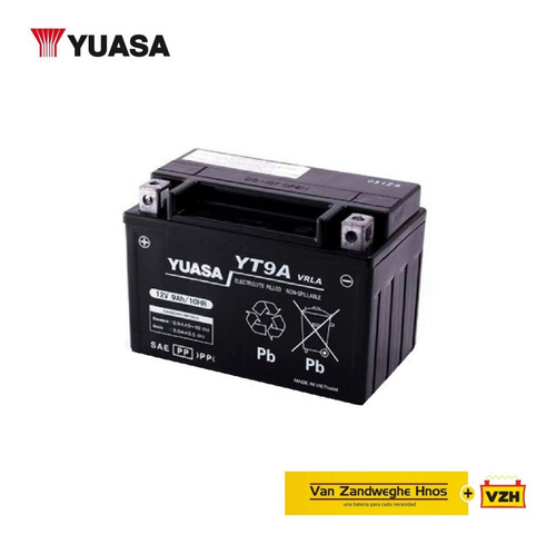 Imagen 1 de 1 de Baterias Gel Agm Yuasa Yt9a =ytx9-bs Ns 200 Duke Vzh