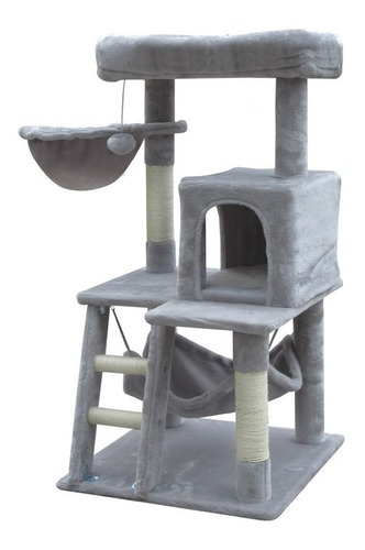 Imagen 2 de 4 de Rascador Para Gatos Una Casita Y Dos Hamacas