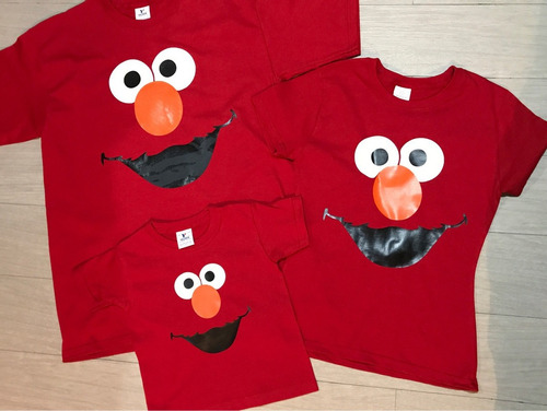 Playera Plaza Sesamo Mod 3 Trio De Elmo