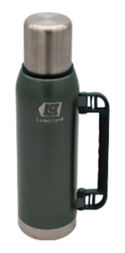 Termo Acero Inox 1.3 Lt Lusqtoff Tapón Cebador Color Verde