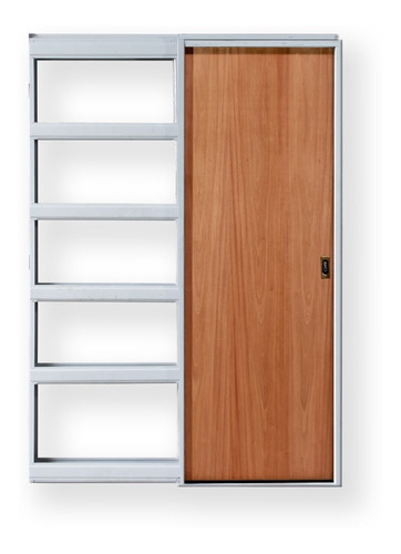 Puerta Corrediza Embutir Cedro 70x200 Chapa 18 Para Durlock