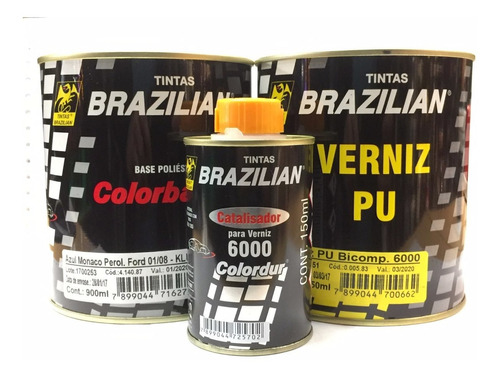 Pintura Base Azul Monaco Perl. Ford + Kit Barniz 2x 900ml