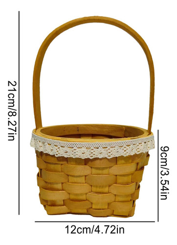 Cesta Tejida Para Niña De Flores Cesta De Flores Tejida Con